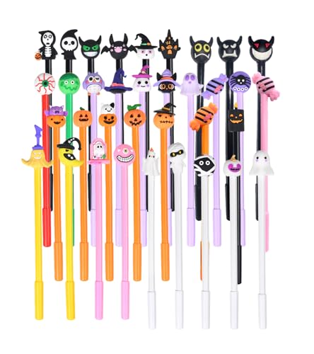 Pack de 36 bolígrafos Halloween tinta gel negra 0.5mm miniatura 1