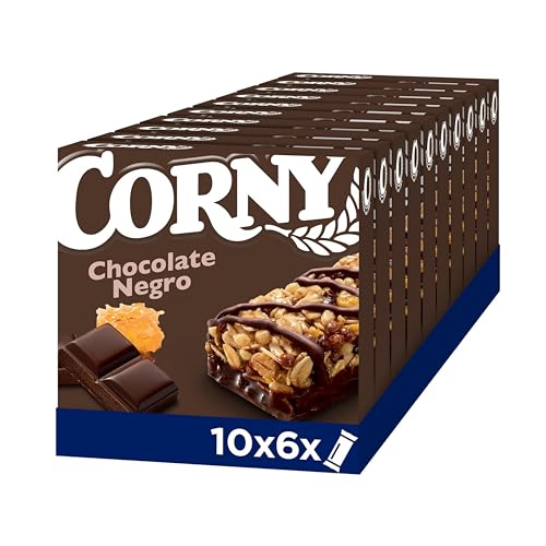 Corny - Barritas de Cereales con Chocolate Negro. 10 estuches con 6 barritas 10x(6x23g)