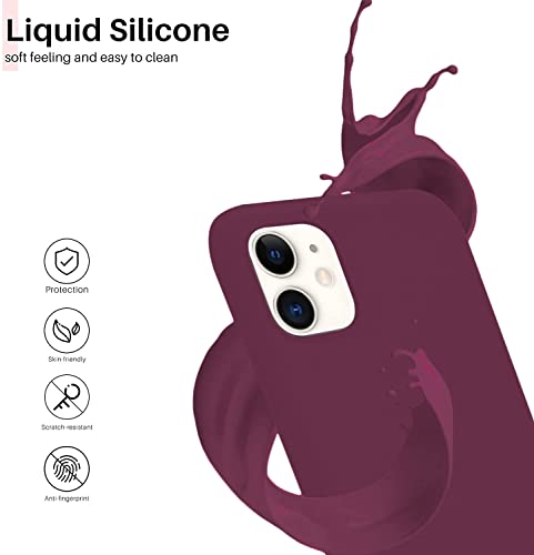 DIZORO Microfiber Candy Case for iPhone 11 6.1 inch, Red Wine Red - Image 6