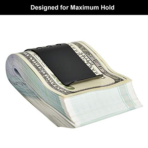 Money Clip Spring Steel Cash Clips Large Capacity Minimalist Front Pocket Wallet (Large Size)2