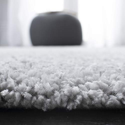 Safavieh Shaggy Indoor Woven Accent Area Rug, August Shag Collection, AUG900, in Silver - Image 3