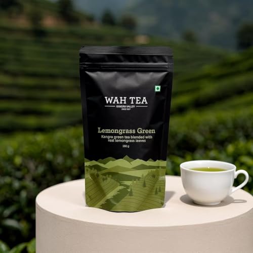 Image of Wah Tea Lemongrass Green Tea Loose Leaf - Fresh Citrus & Herbal Blend | Antioxidant Rich Detox Tea | Digestive Support | Refreshing Natural Wellness Brew | 100g