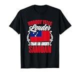 Yells Louder Angry Samoan Flag Samoa Pride Roots Samoan T-Shirt