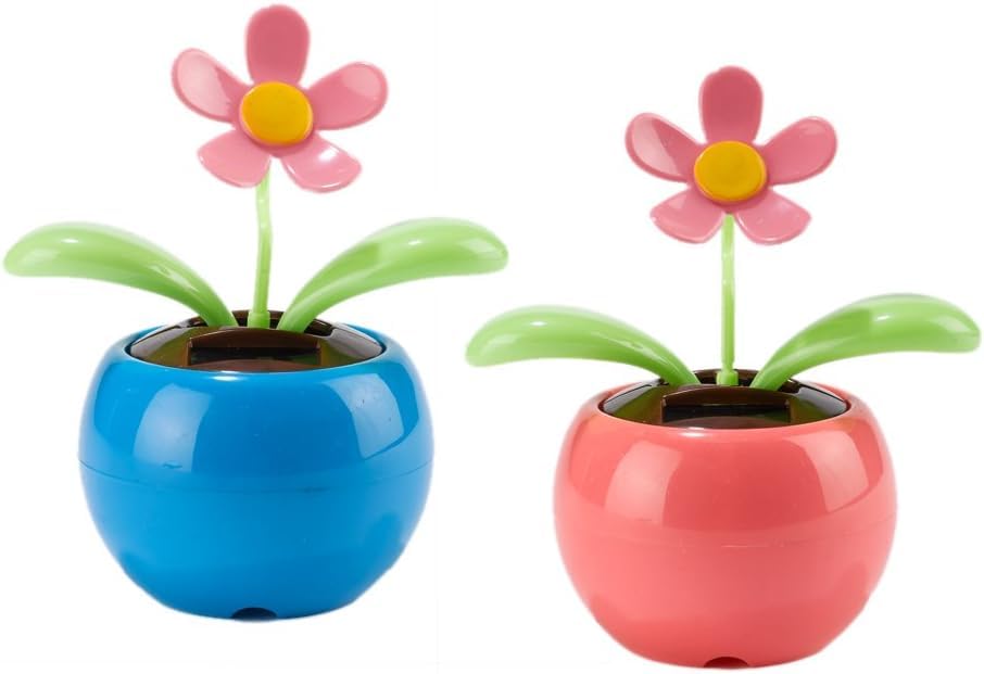 AFIRAA Flower Pot Solar Powered Dancing Toy for Car Home Decoration Set of 2, Solar Flower Pot for Car Dashboard Set of 2, Office and Living Room Decortion (Blue and Pink) (B0DGG9C96R) Amazon Price History, Amazon Price Tracker