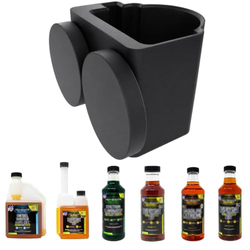 Magnetic Diesel Additive Holder 185lb Strong Magnet Fits Hot Shots EDT 16oz/32oz & Diesel Extreme Bottles Heavy Duty Spill-Proof Mount Heat & UV Resistant for Truck RV Tractor