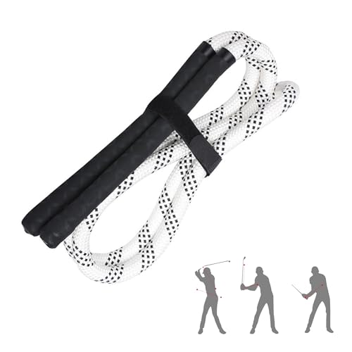 Golf Swing Training Aid Posture Corrector Warm-up ,Golf Swing Practice Rope for All level Golfers Improve Temple Speed Golf Training Equipment for Arm Strength Golf Swing Trainer for Golfer (Black)