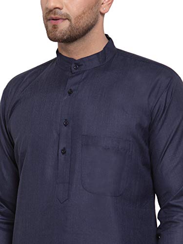 Image of Jompers Men's Cotton Regular Fit Solid Kurtas