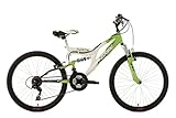 KS Cycling Kinderfahrrad Mountainbike Fully 24'' Zodiac grün-weiß RH 38 cm