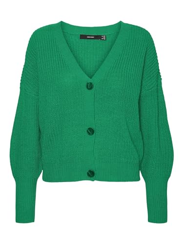 VERO MODA Damen Vmlea Ls V-neck Cuff Cardigan Noos Strickjacke, Bright...