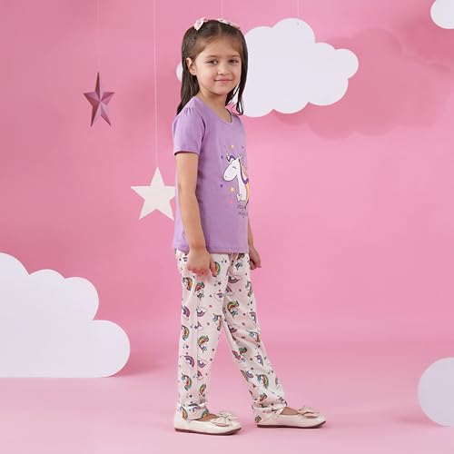 Image of TotzTouch Cotton Girls Night Suit | Pajama Set | Night Dress Graphic Printed Age 6 Months to 15 Years Different Patterns Suitable for Summer and Winter to Choose (Pack of 1)