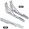 WElinks 2Pcs Heavy Duty Stainless Steel White Metal Triangle Wall ...
