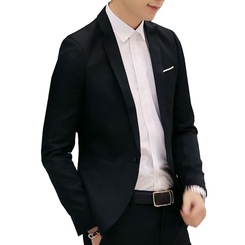 Men's Solid Color 1 Button Slim Casual Suit Business Daily Blazer Sport Coats Wedding Party Prom Formal Suit Jacket2