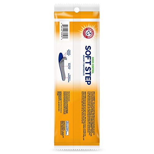 Image of Arm & Hammer Odor Control Soft Step Insoles, Memory Foam Insoles for Men, Best Insoles for Standing All Day, Foot Insoles, Shoe Insoles, pack of 6