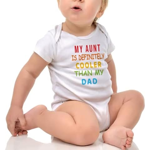 New to The Cousin Crew Baby Girls' Bodysuits Short Sleeves Bodysuit Baby Boy's Clothing Onesie Infant Romper Jumpsuit, White-aunt Cool Than Dad, xxx-small Cover