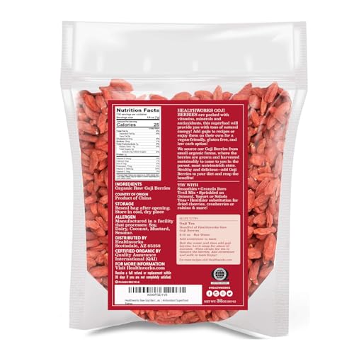 Healthworks USDA Certified Organic Raw Goji Berries 900g