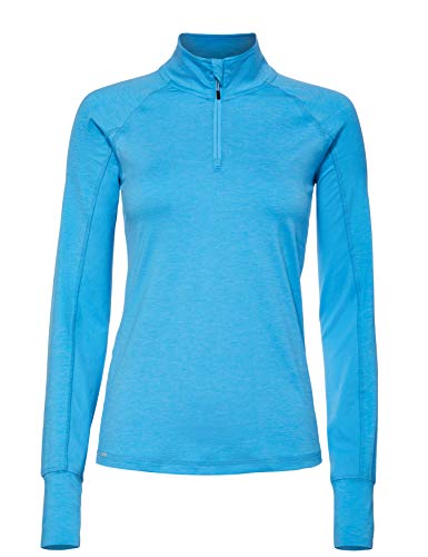 CARE OF by PUMA Women's Long Sleeve Half Zip Active Top, Blue (Bonnie Blue), EU S (US 4-6)