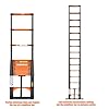 Echelle Telescopique Extensible de 4,4m Échelle Télescopique avec Barre Sta... #3