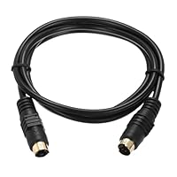 QUARKZMAN S Video Kabel 1m/3.3ft, Mini DIN 4 Pin S-Video Kabel Stecker auf Stecker Vergoldeter Anschluss Übertragung für TV-Empfänger Monitor S-VHS VCR DVD