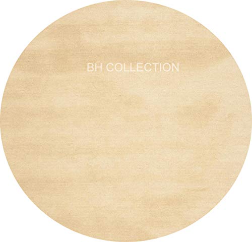 Image of Classical Look Plain Handmade Carpet with Super Soft & Pure Woolen Carpet for Your BEDROOMS & Living Room with 1 INCH Pile Height 9 X 9 FEET (270x270 cm) Round