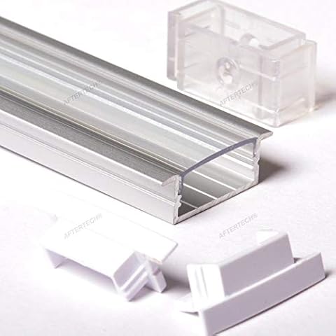 Aftertech® 2m 2m 2910 29x10mm WIDE RECESSED PROFILE ALUMINIUM FÜR LED STRIP STRIP RIGID BAR 2MT + TRANSPARENT ABDECKUNG Cover