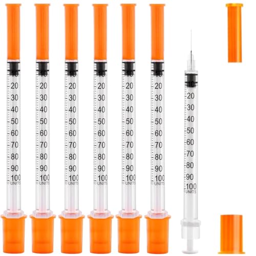 Image of 1ml 29G 1 /2 Inch Measuring Syringes Lab Supplies, Individually Sealed Wrapped - Pack of 20