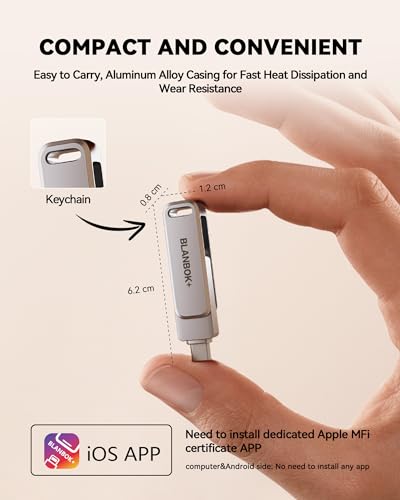 Blanbok+ Mfi Certified 128Gb Flash Drive For Iphone Photo Stick, Usb Thumb Drive Memory Stick High Speed Usb Drive Photo Storage For Iphone Usb Stick Compatible For Iphone/Ipad/Android/Pc thumb #7