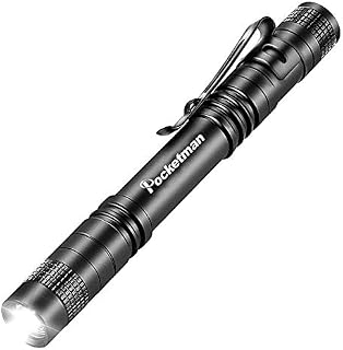 POCKETMAN LED Penlight Flashlight Small Flashlight Pocket-size Pen Torch with Clip for Lighting