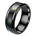 EmNarsissus Smart Rings Thermostate Digital Thermometer Körpertemperatursensor Smart Rings Edelstahl Casual Ringe