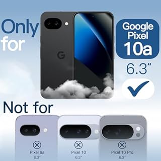 JETech Cover per Google Pixel 10a, Custodia Protettiva Antiurto Paraurti Anti-Ingiallimento per Telefono, Retro in PC Rigido Anti-Graffio (Nero)