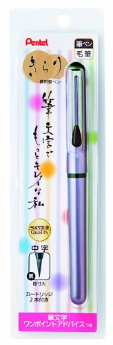 Pentel Portable Fude Brush Pen, Kirari, Wisteria Color Body (Xgfkpv-A) #TOP1
