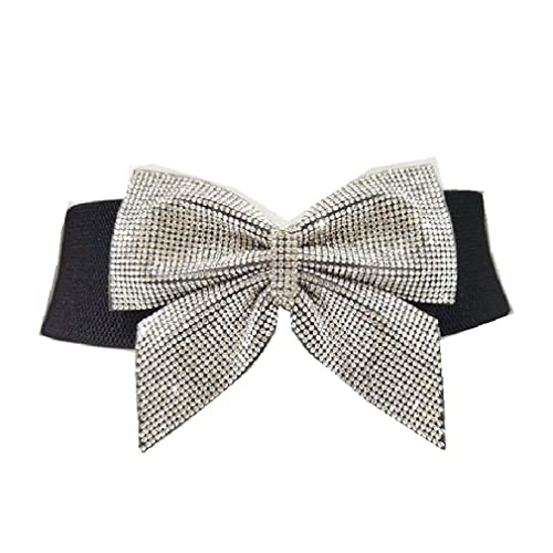 Rhinestone Bow High Waist Belts Women Western Elastic Bowknot Corset Belt Stretch Blouse Jeans Dress Skirt Waistband