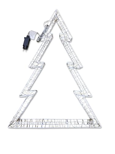 Albero Luminoso 3D con Led Bianco Caldo e Led Flash disponibile in 2 diverse dimensioni, pensato per poter essere appeso, ma spesso utilizzato anche d'appoggio (ø 80cm)