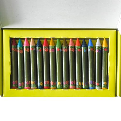 Image of Azafran Organics - 15 Non-Toxic Plant-Based Pencil Crayons (15 COLOURS) - New Pack, For Pre School Kids, Hypoallergenic, No Mineral Oils Or Harmful Chemicals, Multi-coloured