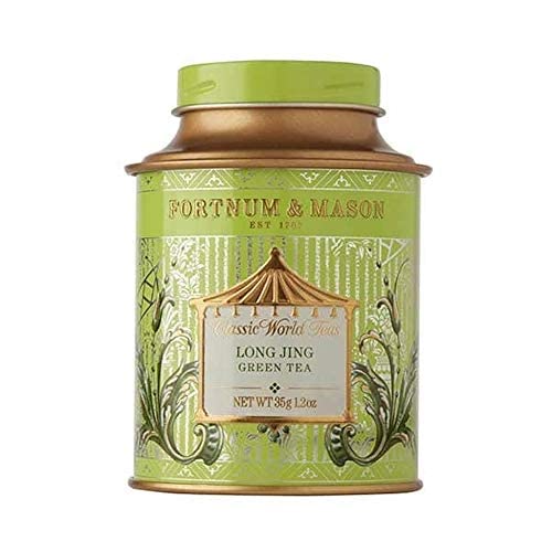 Fortnum & Mason British Tea, Long Jing Green Tea 35g Tè sfuso in un contenitore di latta regalo (confezione da 1) NUOVA EDIZIONE