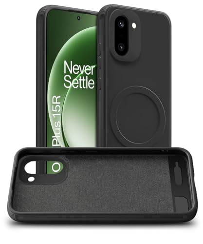 Image of WOW IMAGINE Back Case Cover for 1+ OnePlus 15R 5G | Soft Matte Silicone Case| Slim Fit & Shockproof | Camera Protection Bumper Cover (Black)
