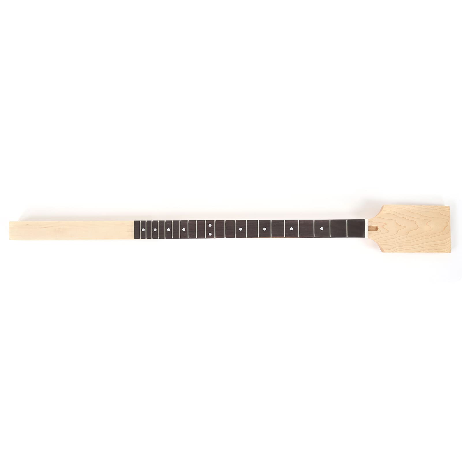 Eujgoov 35.6in Tastiera in Acero con Manico per Chitarra, Tastiera Dot Inlay Gloss Parti per Chitarra Elettrica Fai da Te Accessori per Strumenti a Corde