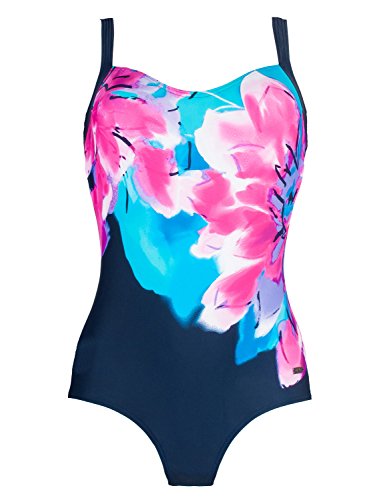 Preisvergleich Produktbild Naturana Schalen Badeanzug ohne Bügel 73130, 38B, Marine-türkis-Fuchsia