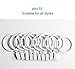 TOOFN 36 Pack Curtain Clips for 5/8 Inch Curtain Rod Strong Metal Decorative Rustproof Drapery Window Curtain Ring with Clips 1 Inch Interior Diameter (White, 25mm)