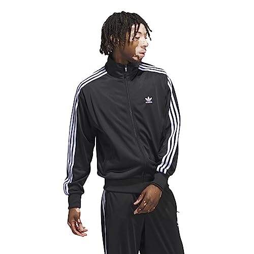 adidas Originals Top masculino Adicolor clássico Firebird Tracktop, preto/branco, XGG