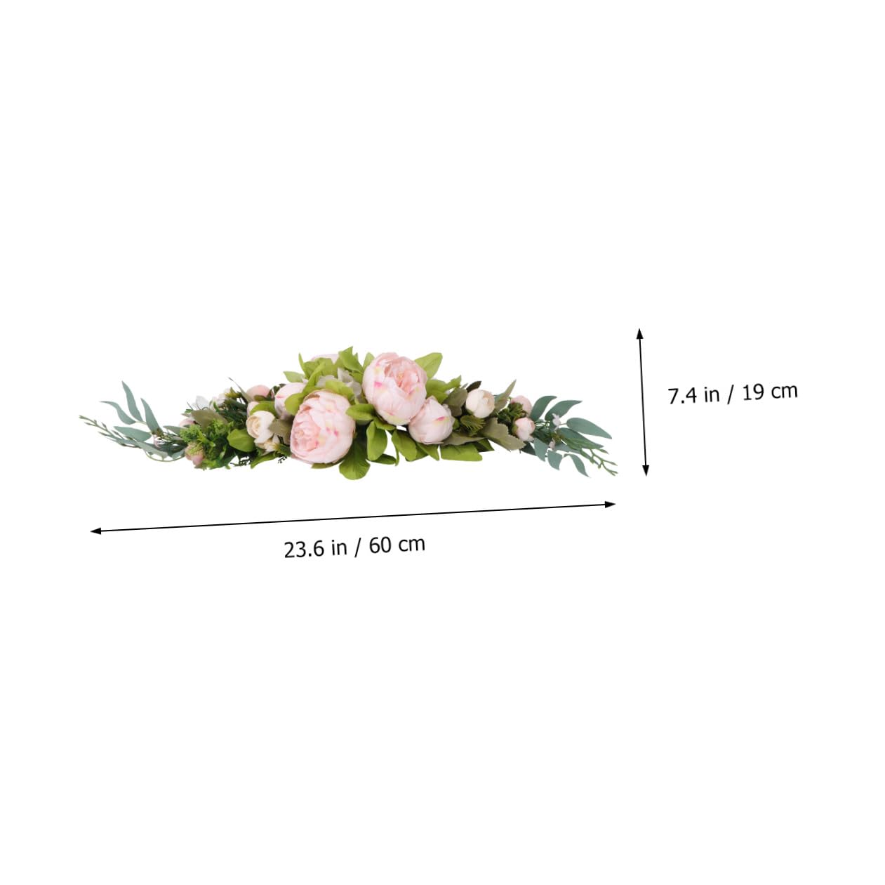Ghirlanda Artificiale Fiori di Peonia Decorativa in Plastica, Corona Raffinata e Semplice per Decorazioni Primaverili e Matrimoni, Stile Romantico e Naturale
