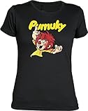 Tallas hasta 3XL Camisetas EGB Camiseta Chica Pumuky ochenteras 80´s Retro Comic (Negro, XXL)