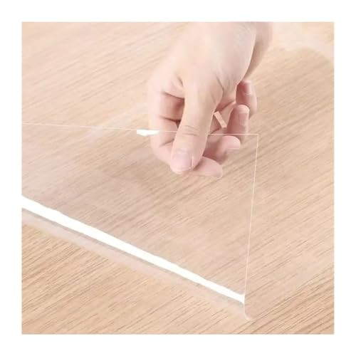 Nappe transparente rectangulaire 80x180 cm pour protection de table - 3