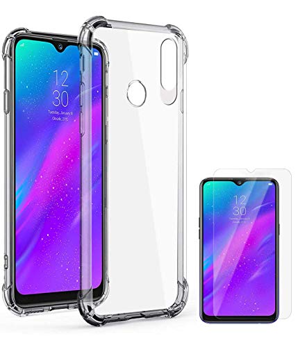 Image of Soft Flexible Silicone Back Cover (Realme 3 Pro, Transparent Case + Screen Guard)