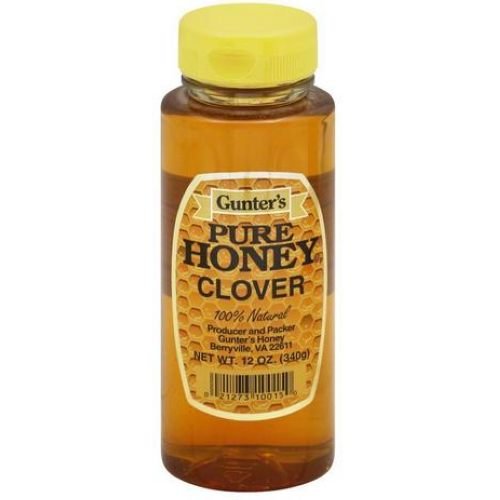 Gunter Pure Clover Honey - Case of 12 - 12 oz.