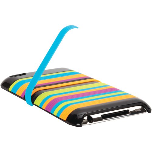 Griffin Gb03610 iPod Touch 4G Snappy Stripes Case - Black with Neon