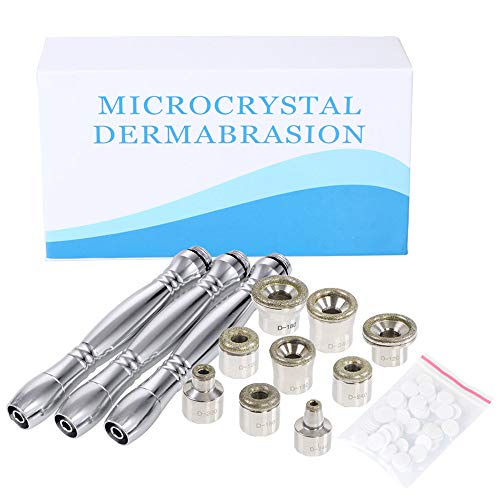 Microdermabrasion Diamond Tips Replacements and Wands, Diamond Dermabrasion Machine Heads Replacements 3 Wands 9 Tips with Cotton Filter for Facial Microdermabrasion Peeling