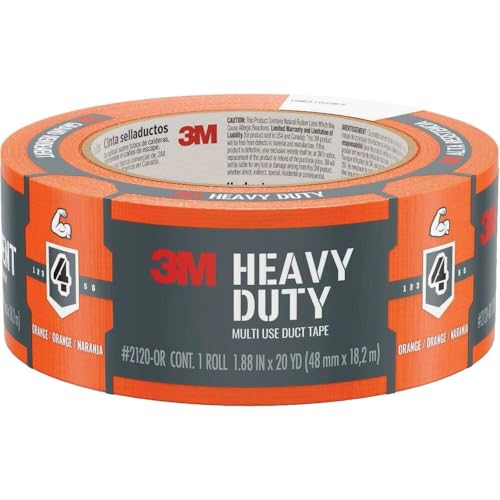 [AC] $4.86 | 3M Heavy Duty Duct Tape Orange 2120-OR, 1.88 in x 20 yd - image 1