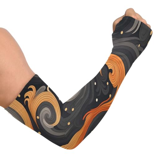 Cooling Arm Sleeves for Men Women UV Sun Protection Arm Covers Vintage Cloud Compression Sleeves Sports Football Golf Cycling