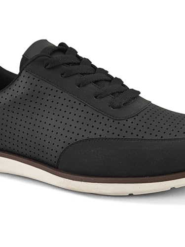 Image of San Frissco Men's Perforated Sneaker Casual Lace-Up Shoes | Soft Cushioned Footbed with TPR Sole | Comfortable and Trendy Casual Shoes for Office and College