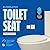 HIGHCRAFT Premium Elongated Toilet Seat with Adjustable Hinges - Molded Plastic Toilet Seat - Fits Standard Elongated Toilets - Oval Seat in Bone/Beige